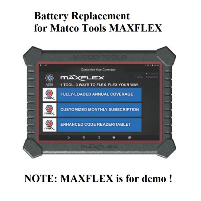 Battery Replacement for Matco Tools MAXFLEX Scanner MDMAXFLEXMatco